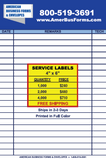 HVAC Service Label #02 - 4" x 6"