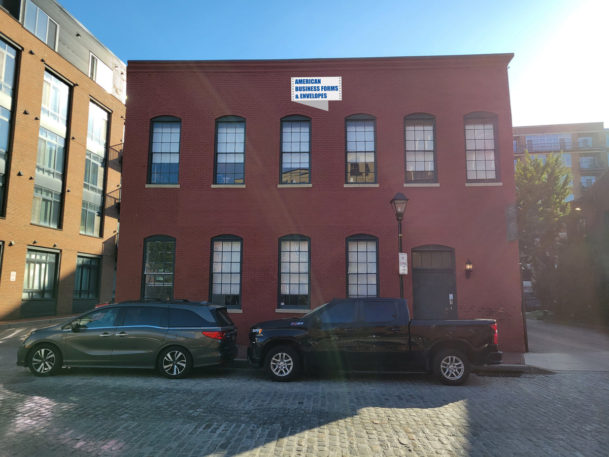American Business Forms & Envelopes shop building in Baltimore