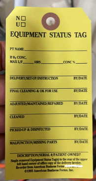 Equipment Status Tag - Hang Tag