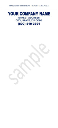 ELECTRONIC METER TICKET-LCR2 #ET-12 - CUSTOM PRINTED - 2-PARTS