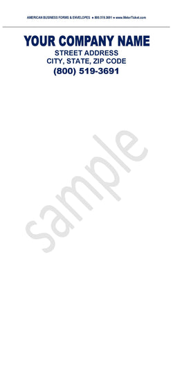 ELECTRONIC METER TICKET-LCR2 #ET-12 - CUSTOM PRINTED - 3-PARTS
