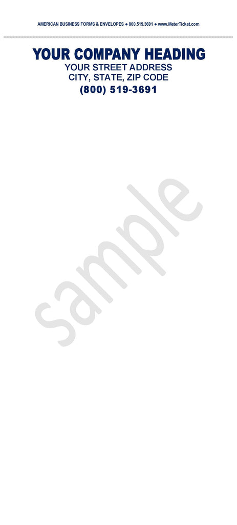 PROPANE ELECTRONIC METER TICKET - LCR2 (ET-9P) CUSTOM PRINTED 2-PART ...