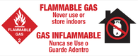 Flammable Gas Tank Label - 6" x 2"