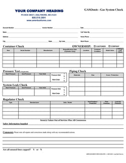 Gas Check Form - #5