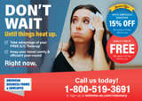HVAC Reminder Cards - Template #15 - 4 in x 6 in