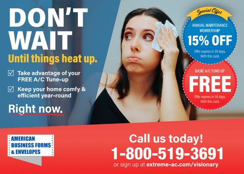 HVAC Reminder Cards - Template #14 - 4 in x 6 in