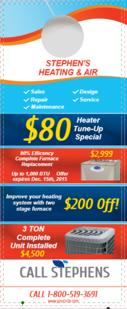 HVAC Door Hanger - Full Color - Template #18