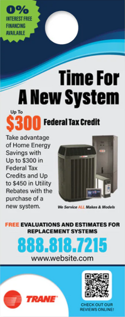 HVAC Door Hanger - Full Color - Template #20