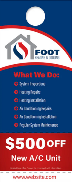 HVAC Door Hanger - Full Color - Template #17