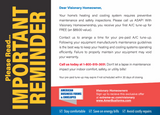 HVAC Reminder Cards - Template #15 - 4 in x 6 in