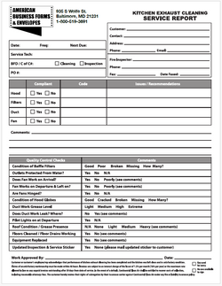 DUCT EXHAUST HOOD CLEANING INVOICES 2 Parts white/yellow