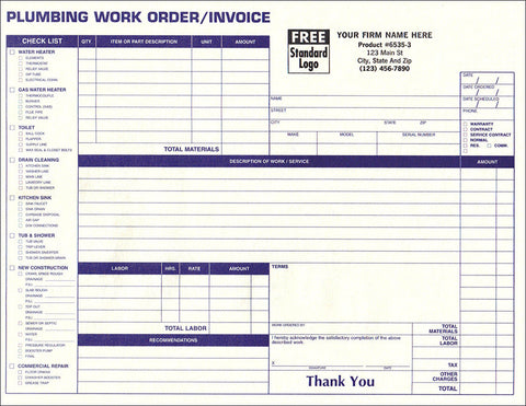 HVAC Work Order / Invoice #6535