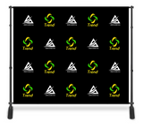 Step and Repeat Bracket System - 8'H x 10'W Step and Repeat Adjustable Aluminum Tube Frame - Black