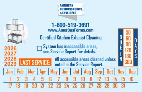 HOOD EXHAUST CLEANING Stickers (Full Color) - 5" x 3"