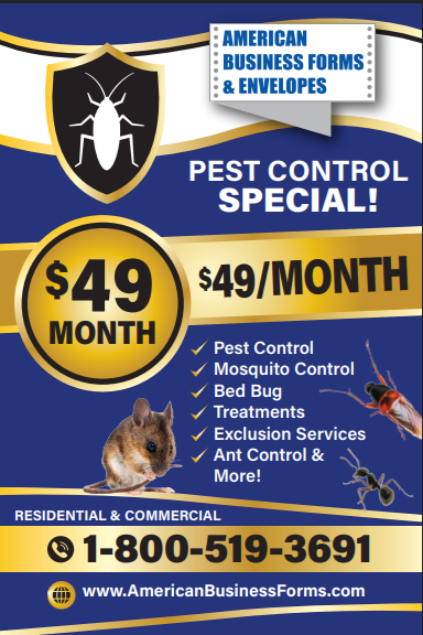 #8 Pest Control – American Business Forms & Envelopes