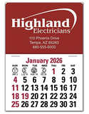 STICK UP CALENDAR  3 x 4 Rectangular Calendar
