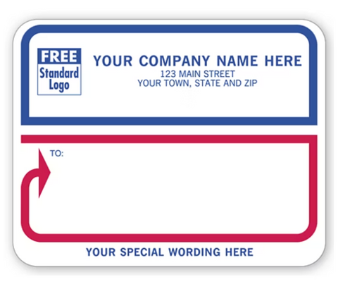 Shipping Label Item#: 1675 Size: 4 3/4 x 3 3/4" on Rolls