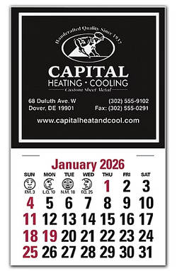 STICK UP CALENDAR  2 3/8 x 2 1/4  Square Calendar