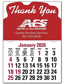 STICK UP CALENDAR 3in x 4in- Thank You Calendar