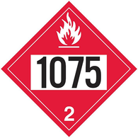 UN 1075 Propane Labels - 10.75in X 10.75in