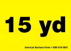 Stock: 15 Yard Waste Decals - 5"x 7"