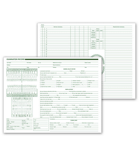 Examination Record DDS – American Business Forms & Envelopes