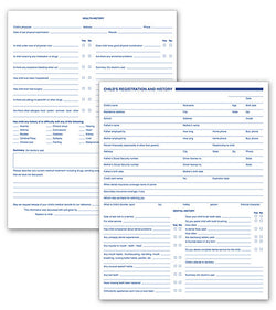 Child Registration / Health History Form - Two-Sided #21022