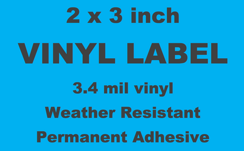 Vinyl Labels (1 Color) - 2" x 3"