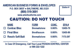 Bait Label INDUSTRIAL STRENGTH - 2" x 3" On Rolls WITH UV- 2 colors