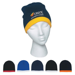 Knit Beanie With Stripe (As low as $7.67)