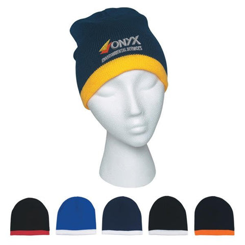 Knit Beanie With Stripe (As low as $7.67)