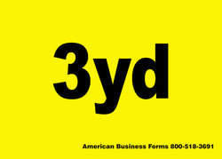 Stock: 3 Yard Waste Decals - 5" x 7"