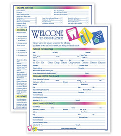 Dental Icon Registration Form - Two-Sided #4065