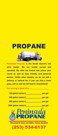 Propane Door Hanger - Full Color - Template #22