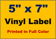 Vinyl Labels - 5" x 7" (Full Color)