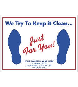 Auto Floor Mat, "We Try To Keep It Clean..."     #6515