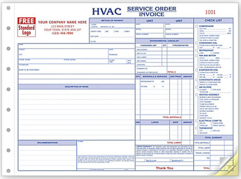 HVAC Service Invoice 6534