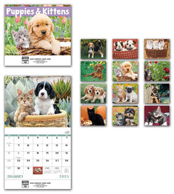 Puppies & Kittens Wall Calendar