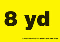 Stock: 8 Yard Waste Decals - 5" x 7"