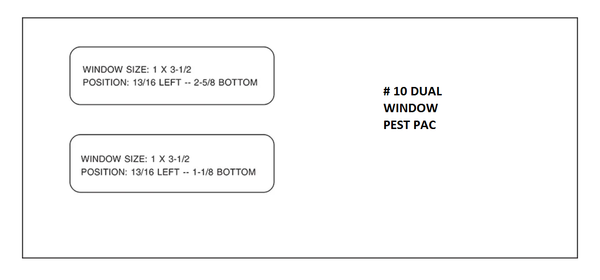 PestPac # 10 Dual Window Envelopes- 9912