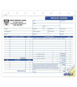 Garage Repair Forms Order (8 1/2" x 7")    #AUTO650  650