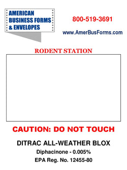 Bait Station Labels - 3" x 3"