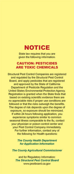 Pest Door Hanger - California - Template #01