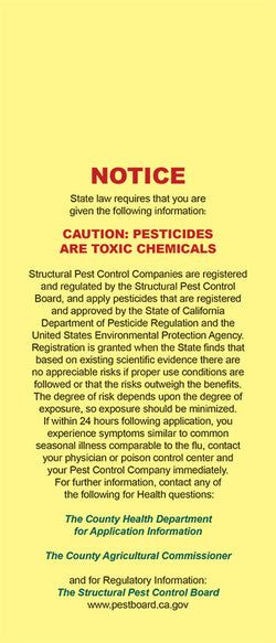 Pest Door Hanger - California - Template #01