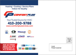 HVAC Reminder Cards - Template #10 - 4 in x 6 in