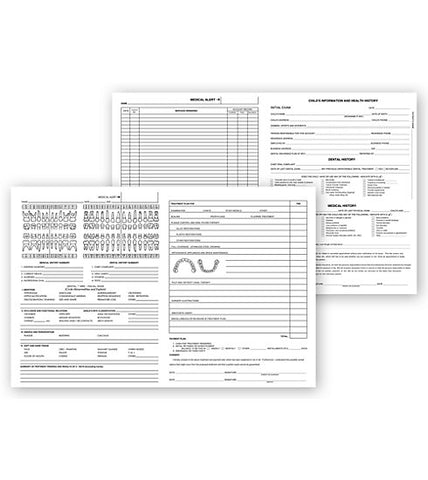 Dental History Record Folder, Histacount Series 200