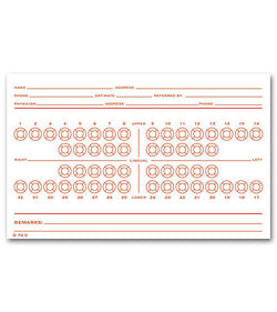 Dental Record, Numbered Teeth System C #D74C