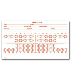 Dental Exam Slip, Numbered Teeth System C #D76C