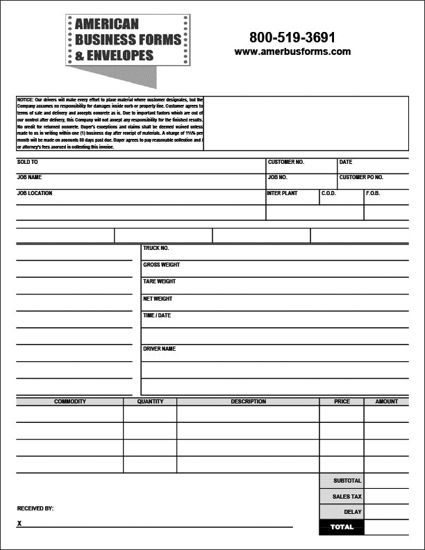 Dispatch Ticket 5 – American Business Forms & Envelopes