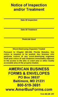 Notice of Inspection Label - 3" x 5"